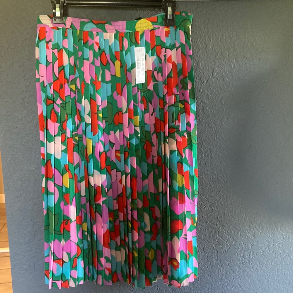 J.Crew pleated midi skirt in confetti floral